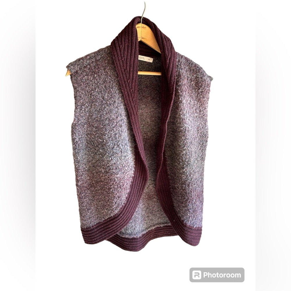 Woolrich, Wool Blend Open Front Vest, Size Medium - image 1